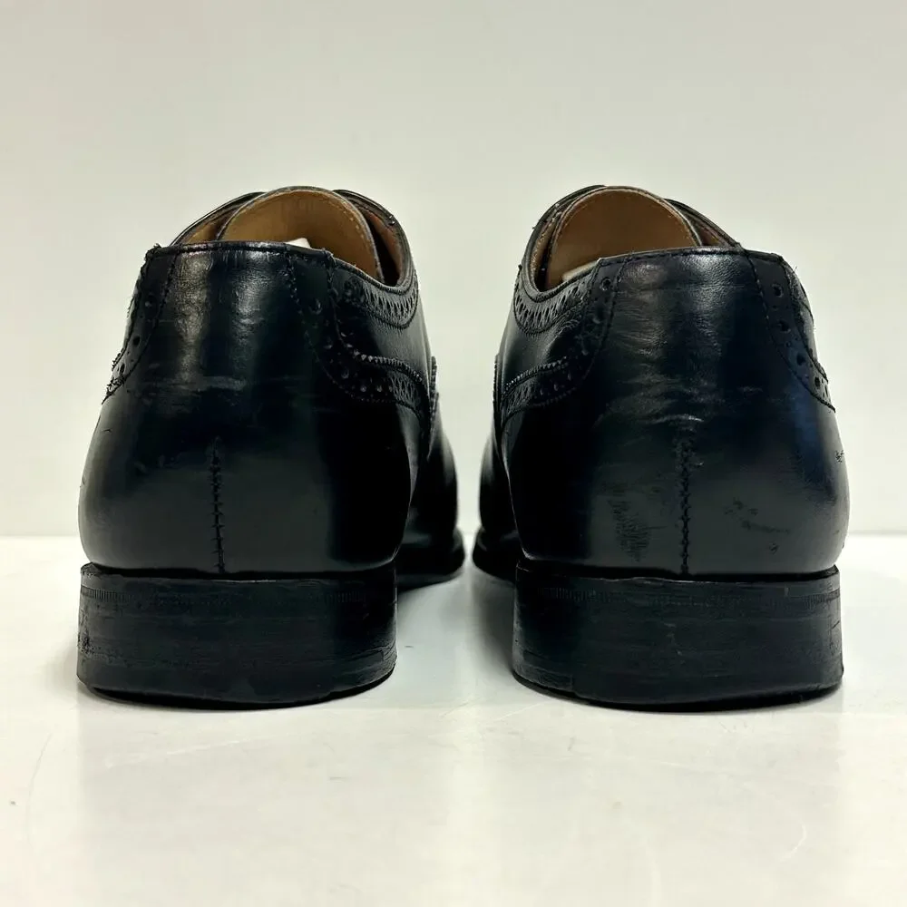 VERY GOOD Alfred Sargent x Brooks Brothers Oxford Cap Toe Bal Black Calf 9